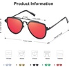 image:imageSOJOS Retro Aviator Polarized Double Bridge Sunglasses for Men Women Mirrored Lens SJ1051BlackRed Mirrored