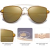 image:imageSOJOS Retro Aviator Polarized Double Bridge Sunglasses for Men Women Mirrored Lens SJ1051GoldGold Mirrored