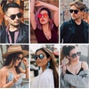 image:imageSOJOS Retro Aviator Polarized Double Bridge Sunglasses for Men Women Mirrored Lens SJ1051SilverSilver Mirrored