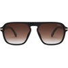 image:imageSOJOS Retro Aviator Polarized Sunglasses for Men Women Trendy Vintage Square Pilot Mens Shades SJ2370Black Frame Brown Grading Lens