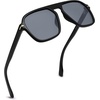 image:imageSOJOS Retro Aviator Polarized Sunglasses for Men Women Trendy Vintage Square Pilot Mens Shades SJ2370Black Frame Grey Lens