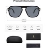 image:imageSOJOS Retro Aviator Polarized Sunglasses for Men Women Trendy Vintage Square Pilot Mens Shades SJ2370Black Frame Grey Lens