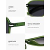 image:imageSOJOS Retro Aviator Polarized Sunglasses for Men Women Trendy Vintage Square Pilot Mens Shades SJ2370Green Frame Grey Lens