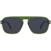 image:imageSOJOS Retro Aviator Polarized Sunglasses for Men Women Trendy Vintage Square Pilot Mens Shades SJ2370Green Frame Grey Lens