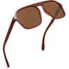 image:imageSOJOS Retro Aviator Polarized Sunglasses for Men Women Trendy Vintage Square Pilot Mens Shades SJ2370Milky Brown Frame Brown Lens