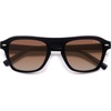 image:imageSOJOS Retro Aviator Polarized Sunglasses for Men Women Vintage Square Mens Shades SJ2632Black Frame Brown Grading Lens