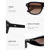 image:imageSOJOS Retro Aviator Polarized Sunglasses for Men Women Vintage Square Mens Shades SJ2632Black Frame Brown Grading Lens