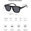 image:imageSOJOS Retro Aviator Polarized Sunglasses for Men Women Vintage Square Mens Shades SJ2632Black Frame Grey Lens