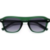 image:imageSOJOS Retro Aviator Polarized Sunglasses for Men Women Vintage Square Mens Shades SJ2632Green Frame Grey Grading Lens