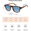 image:imageSOJOS Retro Aviator Polarized Sunglasses for Men Women Vintage Square Mens Shades SJ2632Tortoise Frame Blue Grading Lens