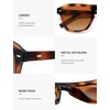 image:imageSOJOS Retro Aviator Polarized Sunglasses for Men Women Vintage Square Mens Shades SJ2632Tortoise Frame Brown Grading Lens