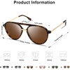 image:imageSOJOS Retro Aviator Polarized Sunglasses for Women Men Double Bridge Ladies ShadesAmber Tortoise