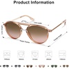 image:imageSOJOS Retro Aviator Polarized Sunglasses for Women Men Double Bridge Ladies ShadesClear Brown FrameGradient Brown Lens