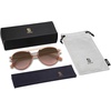 image:imageSOJOS Retro Aviator Polarized Sunglasses for Women Men Double Bridge Ladies ShadesClear Brown FrameGradient Brown Lens
