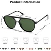 image:imageSOJOS Retro Aviator Polarized Sunglasses for Women Men Double Bridge Ladies ShadesMatte Black