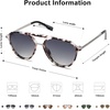 image:imageSOJOS Retro Aviator Polarized Sunglasses for Women Men Double Bridge Ladies ShadesTortoise Grey