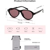 image:imageSOJOS Retro Aviator Polarized Sunglasses for Women Men Vintage 70s Style UV Protection Womens Mens Shades SJ2701BlackBurgundy
