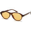 image:imageSOJOS Retro Aviator Polarized Sunglasses for Women Men Vintage 70s Style UV Protection Womens Mens Shades SJ2701Chocolate BrownLight Yellow