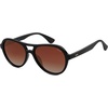 image:imageSOJOS Retro Aviator Polarized Sunglasses for Women Men Vintage 70s Style UV Protection Womens Mens Sun Glasses SJ2646BlackDark Brown Grading