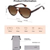 image:imageSOJOS Retro Aviator Polarized Sunglasses for Women Men Vintage 70s Style UV Protection Womens Mens Sun Glasses SJ2646Brown TortoiseBrown Grading