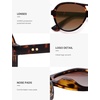 image:imageSOJOS Retro Aviator Polarized Sunglasses for Women Men Vintage 70s Style UV Protection Womens Mens Sun Glasses SJ2646Brown TortoiseBrown Grading