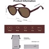 image:imageSOJOS Retro Aviator Polarized Sunglasses for Women Men Vintage 70s Style UV Protection Womens Mens Sun Glasses SJ2646Deep Eggplant PurpleRetro Brwon