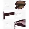 image:imageSOJOS Retro Aviator Polarized Sunglasses for Women Men Vintage 70s Style UV Protection Womens Mens Sun Glasses SJ2646Deep Eggplant PurpleRetro Brwon