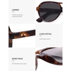 image:imageSOJOS Retro Aviator Polarized Sunglasses for Women Men Vintage 70s Style UV Protection Womens Mens Sun Glasses SJ2646TortoiseGrey