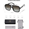 image:imageSOJOS Retro Aviator Sunglasses For Women Men Square Womens Square Sun Glasses SJ2355Black Grey Grading
