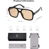 image:imageSOJOS Retro Aviator Sunglasses For Women Men Square Womens Square Sun Glasses SJ2355Black Orange
