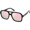 image:imageSOJOS Retro Aviator Sunglasses For Women Men Square Womens Square Sun Glasses SJ2355Black Pink Mirror