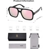 image:imageSOJOS Retro Aviator Sunglasses For Women Men Square Womens Square Sun Glasses SJ2355Black Pink Mirror