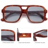 image:imageSOJOS Retro Aviator Sunglasses For Women Men Square Womens Square Sun Glasses SJ2355Brown Tortoise Grey