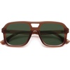 image:imageSOJOS Retro Aviator Sunglasses For Women Men Square Womens Square Sun Glasses SJ2355Milky Brown Green