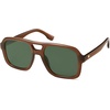 image:imageSOJOS Retro Aviator Sunglasses For Women Men Square Womens Square Sun Glasses SJ2355Milky Brown Green
