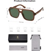 image:imageSOJOS Retro Aviator Sunglasses For Women Men Square Womens Square Sun Glasses SJ2355Milky Brown Green