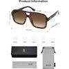 image:imageSOJOS Retro Aviator Sunglasses For Women Men Square Womens Square Sun Glasses SJ2355Tortoise Brown Grading