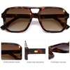 image:imageSOJOS Retro Aviator Sunglasses For Women Men Square Womens Square Sun Glasses SJ2355Tortoise Brown Grading