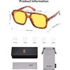 image:imageSOJOS Retro Aviator Sunglasses For Women Men Square Womens Square Sun Glasses SJ2355Yellow Tortoise Yellow