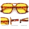 image:imageSOJOS Retro Aviator Sunglasses For Women Men Square Womens Square Sun Glasses SJ2355Yellow Tortoise Yellow
