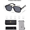 image:imageSOJOS Retro Aviator Sunglasses Womens Mens Polarized Vintage Trendy Rectangle Women Sunnies SJ2335BlackGrey