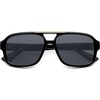 image:imageSOJOS Retro Aviator Sunglasses Womens Mens Polarized Vintage Trendy Rectangle Women Sunnies SJ2335BlackGrey