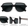 image:imageSOJOS Retro Aviator Sunglasses Womens Mens Vintage Double Bridge Sun Glasses 70s 80s 90s Shades SJ2399Black