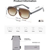 image:imageSOJOS Retro Aviator Sunglasses Womens Mens Vintage Double Bridge Sun Glasses 70s 80s 90s Shades SJ2399Brown