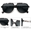 image:imageSOJOS Retro Aviator Sunglasses Womens Mens Vintage Double Bridge Sun Glasses 70s 80s 90s Shades SJ2399Demi