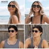 image:imageSOJOS Retro Aviator Sunglasses Womens Mens Vintage Double Bridge Sun Glasses 70s 80s 90s Shades SJ2399Tortoise