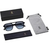 image:imageSOJOS Retro Aviator Sunglasses for Women MenTrendy Rectangle Womens Mens Shades Sun Glasses SJ2202Black FrameBlue Grading Lens