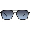 image:imageSOJOS Retro Aviator Sunglasses for Women MenTrendy Rectangle Womens Mens Shades Sun Glasses SJ2202Black FrameBlue Grading Lens