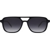 image:imageSOJOS Retro Aviator Sunglasses for Women MenTrendy Rectangle Womens Mens Shades Sun Glasses SJ2202Black FrameGrey Grading Lens