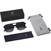 image:imageSOJOS Retro Aviator Sunglasses for Women MenTrendy Rectangle Womens Mens Shades Sun Glasses SJ2202Black FrameGrey Grading Lens